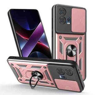 For Motorola Edge 30 Fusion Sliding Camera Cover Design TPU Hybrid PC Phone Case(Rose Gold)