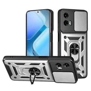 For Motorola Moto G 5G 2024 Sliding Camera Cover Design TPU+PC Phone Case(Silver)