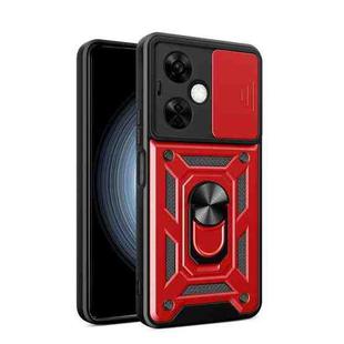For OnePlus Nord N30 / CE3 Lite Sliding Camera Cover Design TPU Hybrid PC Phone Case(Red)
