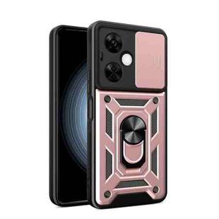For OnePlus Nord N30 / CE3 Lite Sliding Camera Cover Design TPU Hybrid PC Phone Case(Rose Gold)