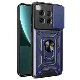 For OnePlus 12 5G Global Sliding Camera Cover Design TPU Hybrid PC Phone Case(Blue)