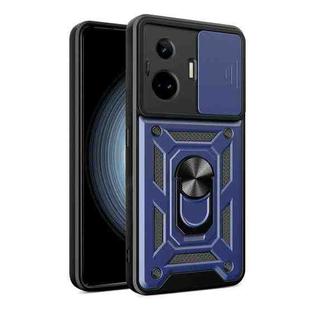 For Realme GT3 5G Sliding Camera Cover Design TPU Hybrid PC Phone Case(Blue)