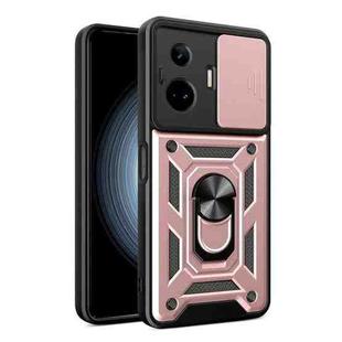 For Realme GT3 5G Sliding Camera Cover Design TPU Hybrid PC Phone Case(Rose Gold)