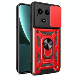 For Realme Narzo 60x 5G Global Sliding Camera Cover Design TPU Hybrid PC Phone Case(Red)