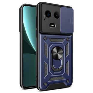For Realme Narzo 60x 5G Global Sliding Camera Cover Design TPU Hybrid PC Phone Case(Blue)