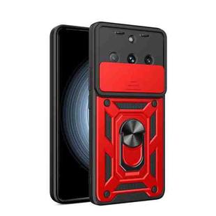 For Realme 11 Pro 5G/11 Pro+ Sliding Camera Cover Design TPU Hybrid PC Phone Case(Red)