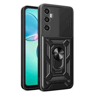 For Realme C65 4G Sliding Camera Cover Design TPU Hybrid PC Phone Case(Black)