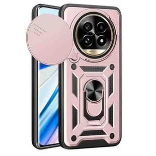 For Realme 13 Pro / 13 Pro+ 5G Sliding Camera Cover Design TPU Hybrid PC Phone Case(Rose Gold)