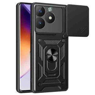 For Realme C61 / C63 Sliding Camera Cover Design TPU Hybrid PC Phone Case(Black)