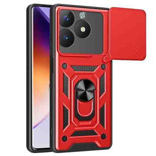 For Realme C61 / C63 Sliding Camera Cover Design TPU Hybrid PC Phone Case(Red)