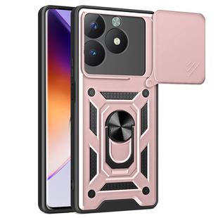 For Realme C61 / C63 Sliding Camera Cover Design TPU Hybrid PC Phone Case(Rose Gold)