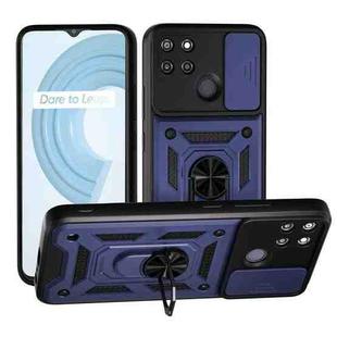 For Realme C21Y / C25Y Sliding Camera Cover Design TPU Hybrid PC Phone Case(Blue)