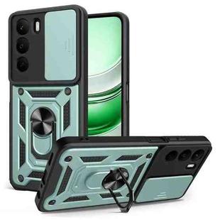 For Realme C71 4G Sliding Camera Cover Design TPU+PC Phone Case(Mint Green)