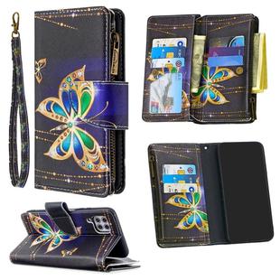 For Huawei P40 Lite Colored Drawing Pattern Zipper Horizontal Flip Leather Case with Holder & Card Slots & Wallet(Big Butterfly)