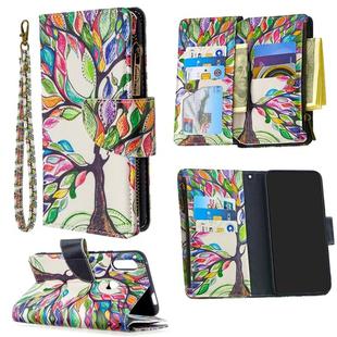 For Huawei P Smart Z Colored Drawing Pattern Zipper Horizontal Flip Leather Case with Holder & Card Slots & Wallet(Tree)
