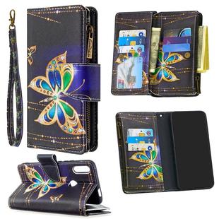 For Huawei P Smart Z Colored Drawing Pattern Zipper Horizontal Flip Leather Case with Holder & Card Slots & Wallet(Big Butterfly)