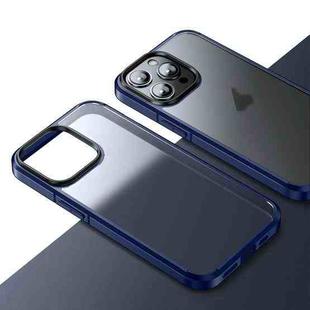 For iPhone 15 Pro Ice-Crystal Matte TPU Hard PC Phone Case(Blue)