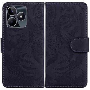 For Realme C53 / Narzo N53 Tiger Embossing Pattern Flip Leather Phone Case(Black)