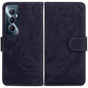 For Realme C65 4G Tiger Embossing Pattern Flip Leather Phone Case(Black)