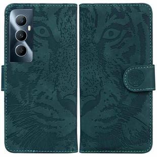 For Realme C65 4G Tiger Embossing Pattern Flip Leather Phone Case(Green)