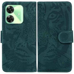 For Realme C61 / C63 / Note 60 Tiger Embossing Pattern Flip Leather Phone Case(Green)