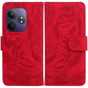 For Realme GT 6 / GT 6T / GT Neo6 Tiger Embossing Pattern Flip Leather Phone Case(Red)