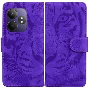 For Realme GT 6 / GT 6T / GT Neo6 Tiger Embossing Pattern Flip Leather Phone Case(Purple)