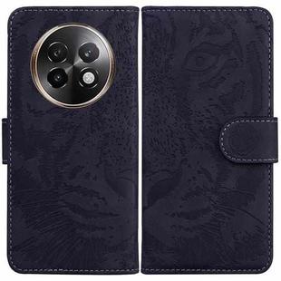 For Realme 13+ Global Tiger Embossing Pattern Flip Leather Phone Case(Black)