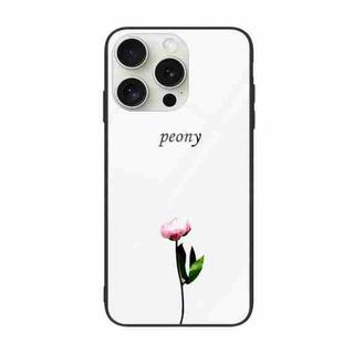 For iPhone 16 Pro Max Colorful Painted Glass Phone Case(A Flower)