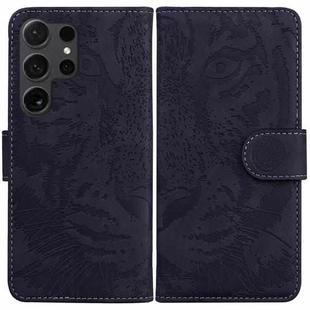 For Samsung Galaxy S24 Ultra 5G Tiger Embossing Pattern Flip Leather Phone Case(Black)