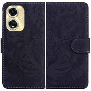 For OPPO A59 5G / A2M Tiger Embossing Pattern Flip Leather Phone Case(Black)