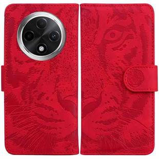 For OPPO A3 Pro 5G Tiger Embossing Pattern Flip Leather Phone Case(Red)