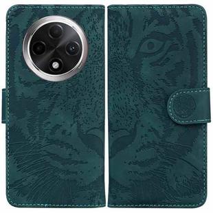 For OPPO A3 Pro 5G Tiger Embossing Pattern Flip Leather Phone Case(Green)