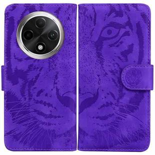 For OPPO A3 Pro 5G Tiger Embossing Pattern Flip Leather Phone Case(Purple)
