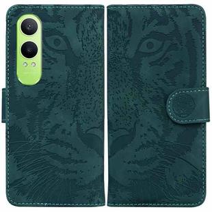 For OPPO K12x Tiger Embossing Pattern Flip Leather Phone Case(Green)