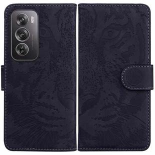 For OPPO Reno12 Pro 5G Global Tiger Embossing Pattern Flip Leather Phone Case(Black)