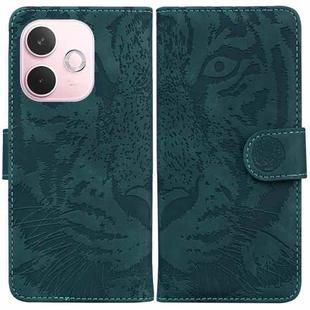 For OPPO A5 Pro 5G Tiger Embossing Pattern Flip Leather Phone Case(Green)
