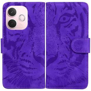For OPPO A5 Pro 5G Tiger Embossing Pattern Flip Leather Phone Case(Purple)