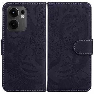 For OPPO Reno13 F 4G / 5G Tiger Embossing Pattern Flip Leather Phone Case(Black)