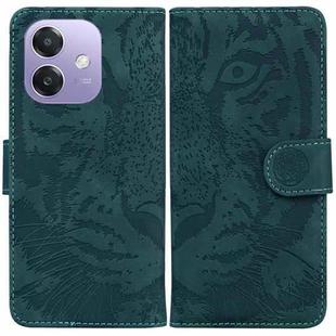 For OPPO A5x 5G / A3 4G / 5G / A3x 4G / 5G Tiger Embossing Pattern Flip Leather Phone Case(Green)