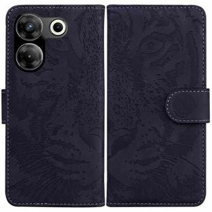 For Tecno Camon 20 Pro 4G / 20 Tiger Embossing Pattern Flip Leather Phone Case(Black)