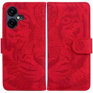 For Tecno Pova Neo 3 Tiger Embossing Pattern Flip Leather Phone Case(Red)