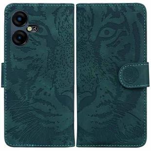 For Tecno Pova Neo 3 Tiger Embossing Pattern Flip Leather Phone Case(Green)