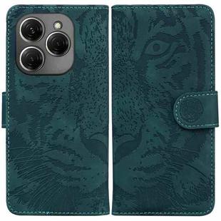 For Tecno Spark 20 Pro Tiger Embossing Pattern Flip Leather Phone Case(Green)