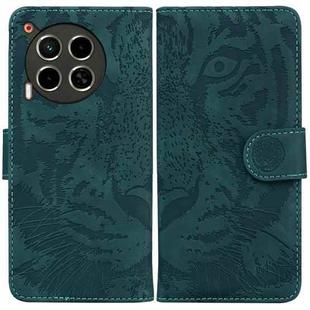 For Tecno Camon 30 4G / 5G Tiger Embossing Pattern Flip Leather Phone Case(Green)