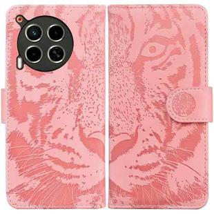 For Tecno Camon 30 4G / 5G Tiger Embossing Pattern Flip Leather Phone Case(Pink)
