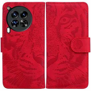 For Tecno Camon 30 Premier 5G Tiger Embossing Pattern Flip Leather Phone Case(Red)