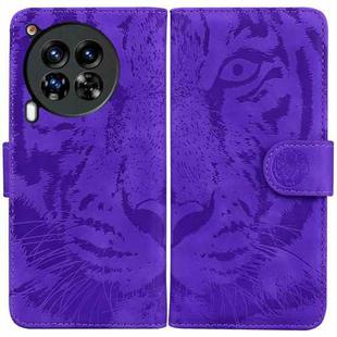 For Tecno Camon 30 Premier 5G Tiger Embossing Pattern Flip Leather Phone Case(Purple)