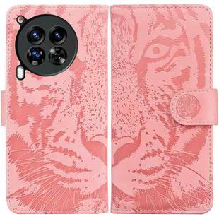 For Tecno Camon 30 Premier 5G Tiger Embossing Pattern Flip Leather Phone Case(Pink)