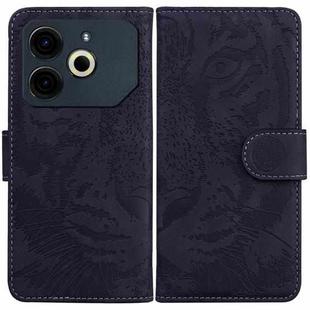 For Tecno Pova 6 Neo Tiger Embossing Pattern Flip Leather Phone Case(Black)